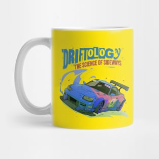 Driftology The Science of Sideways blue drift car Mug